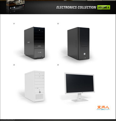 精致電子電器產品模型下載 帶貼圖的先進電器資源指南